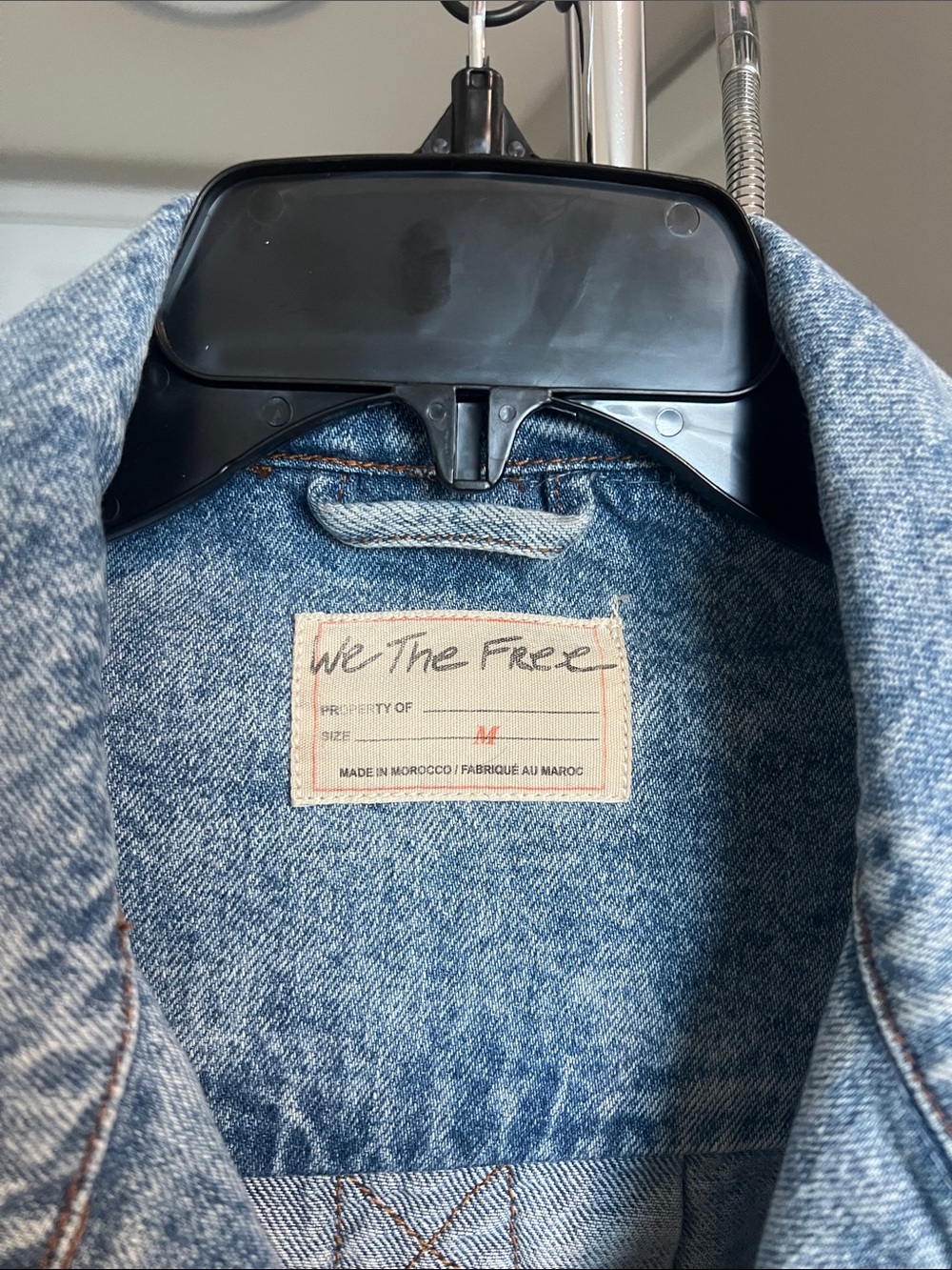We The Free Light Blue Acid Wash Denim Swing Jacket - Picture 2 of 5